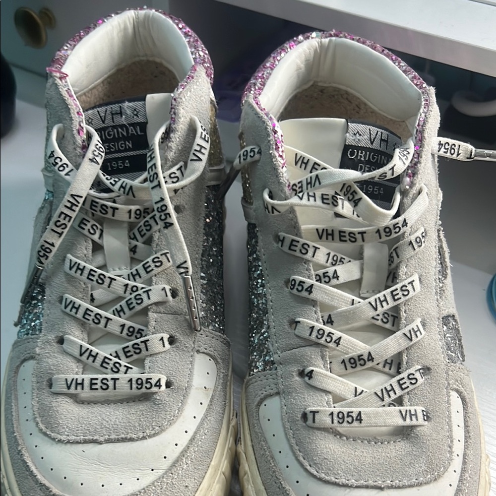 Vintage Havana Gray and Pink Sneakers